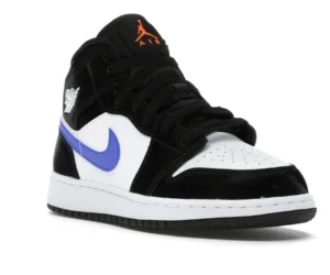 Jordan 1 Mid Black Racer Blue White (GS) - photo 2- Jersey4u