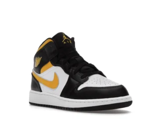 Jordan 1 Mid White Pollen Black (GS) - photo 2- Jersey4u