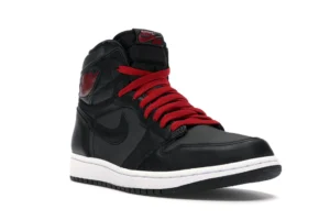 Jordan 1 Retro High Black Satin Gym Red - photo 2- Jersey4u