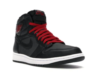 Jordan 1 Retro High Black Satin Gym Red - photo 2- Jersey4u