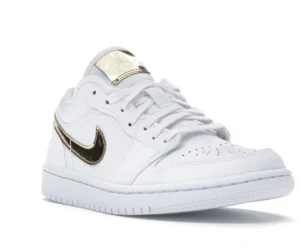 Jordan 1 Low White Metallic Gold (Women's) - photo 2- Jersey4u