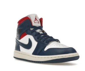 Jordan 1 Mid French Blue Gym Red (Women's) - photo 2- Jersey4u