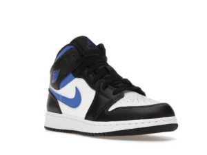 Jordan 1 Mid White Black Racer Blue (GS) - photo 2- Jersey4u