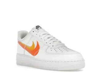 Nike Air Force 1 Low '07 Spray Paint Swoosh White Safety Orange - photo 2- Jersey4u