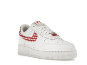 Nike Air Force 1 Low '07 Essential White Mystic Red Gingham (Women's) - photo 2- Jersey4u