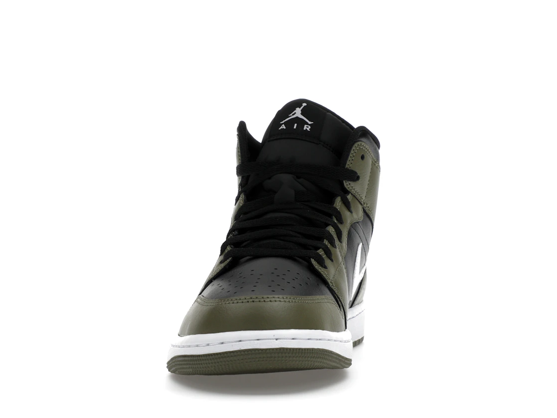 Jordan 1 Mid Black White Olive - photo 3- Jersey4u