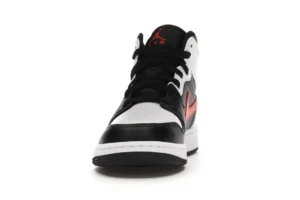 Jordan 1 Mid White Black Chile Red (GS) - photo 3- Jersey4u