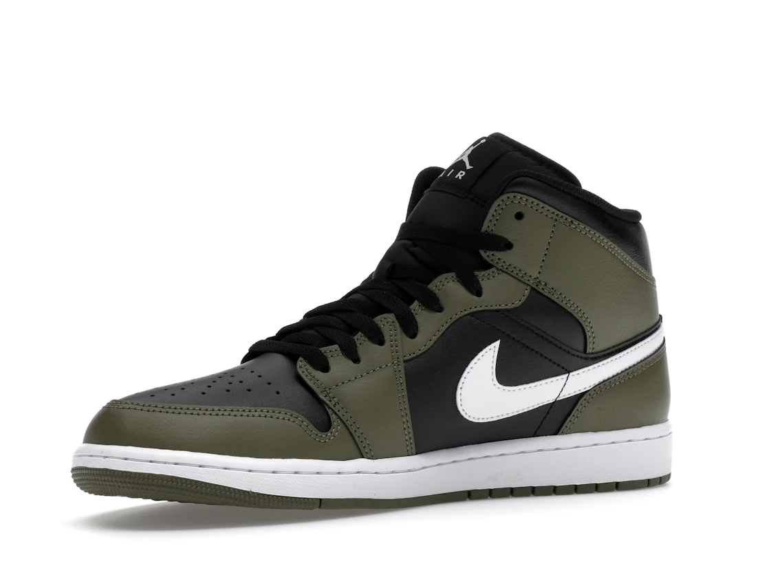 Jordan 1 Mid Black White Olive - photo 4- Jersey4u