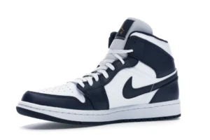 Jordan 1 Mid White Metallic Gold Obsidian - photo 4- Jersey4u