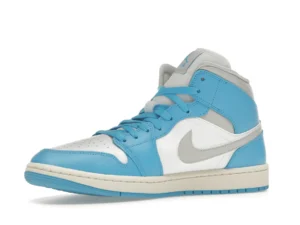 Jordan 1 Mid Dark Powder Blue White Sail Neutral Grey (Women's) - photo 4- Jersey4u