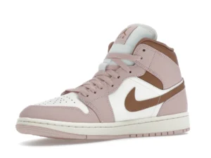 Jordan 1 Mid Pink Oxford Brown (Women's) - photo 4- Jersey4u