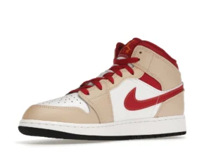 Jordan 1 Mid Light Curry Cardinal (GS) - photo 4- Jersey4u