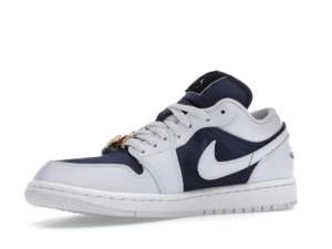 Jordan 1 Low SE Football Grey White Gym Red Midnight Navy (Women's) - photo 4- Jersey4u