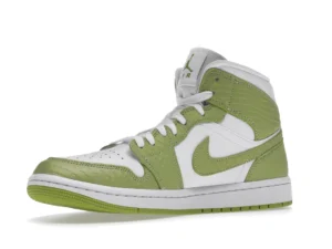 Jordan 1 Mid Green Python (Women's) - photo 4- Jersey4u