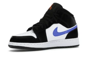 Jordan 1 Mid Black Racer Blue White (GS) - photo 4- Jersey4u