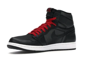 Jordan 1 Retro High Black Satin Gym Red - photo 4- Jersey4u