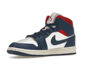 Jordan 1 Mid French Blue Gym Red (Women's) - photo 4- Jersey4u