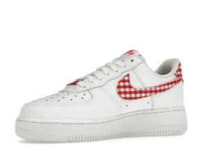 Nike Air Force 1 Low '07 Essential White Mystic Red Gingham (Women's) - photo 4- Jersey4u
