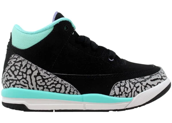 Jordan 3 Retro Black Iron Purple Bleached Turquoise (PS) - photo 1- Jersey4u