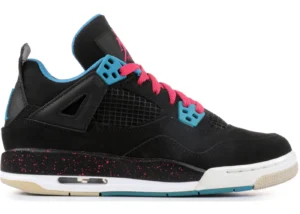 Jordan 4 Retro Black Vivid Pink Dynamic Blue (GS) - photo 1- Jersey4u