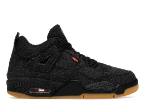 Jordan 4 Retro Levi's Black (GS) (Levi's Tag) - photo 1- Jersey4u