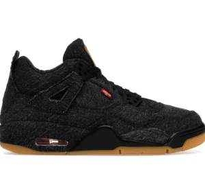 Jordan 4 Retro Levi's Black (GS) (Levi's Tag) - photo 1- Jersey4u