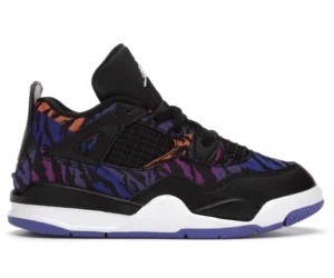 Jordan 4 Retro Black Rush Violet (TD) - photo 1- Jersey4u