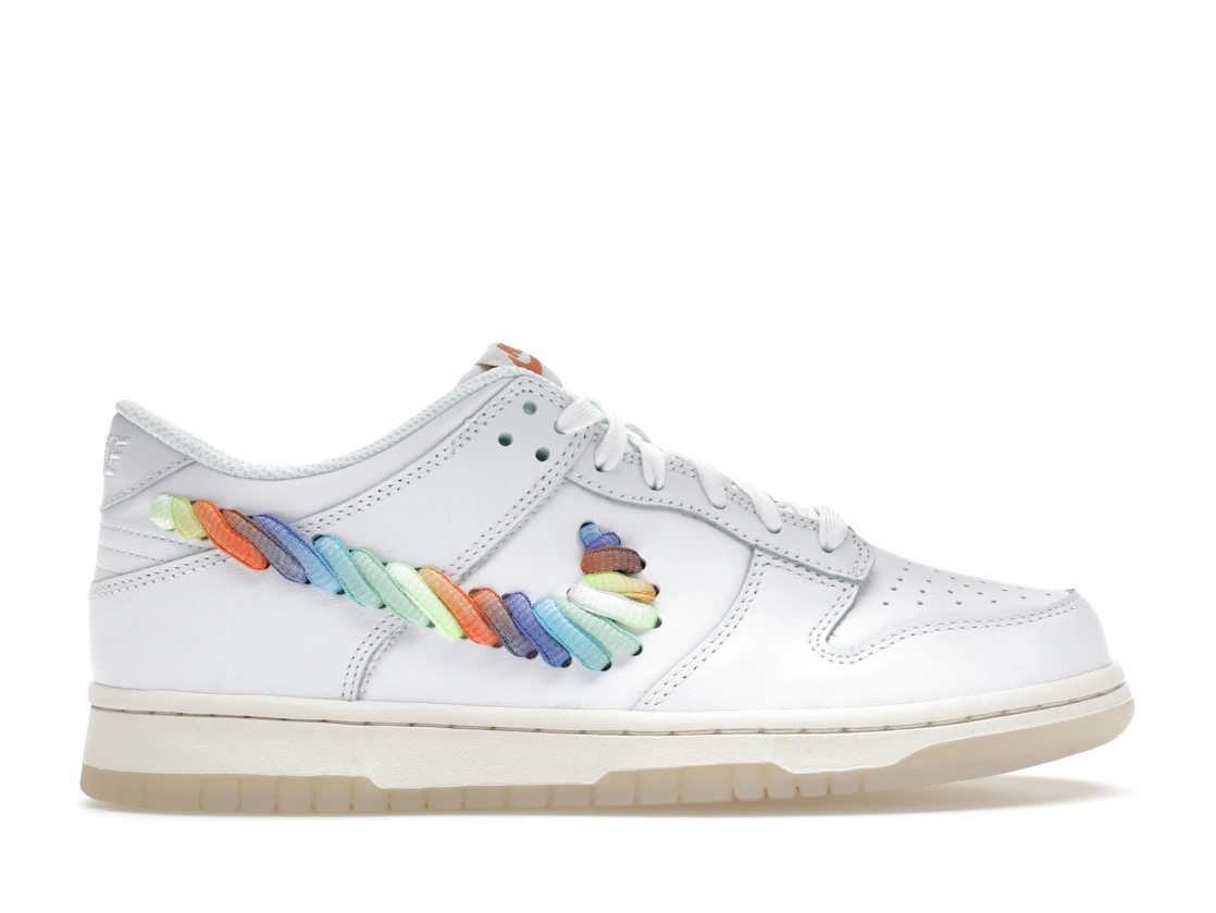 Nike Dunk Low SE Rainbow Lace Swoosh White (GS) - photo 1- Jersey4u