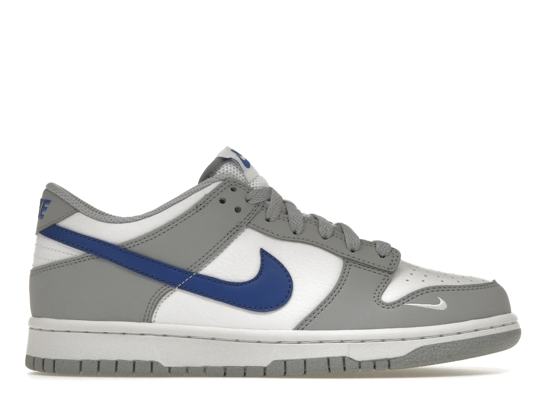 Nike Dunk Low Mini Swoosh Wolf Grey Game Royal (GS) - photo 1- Jersey4u