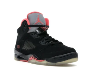 Jordan 5 Retro Black Alarming (GS) - photo 2- Jersey4u