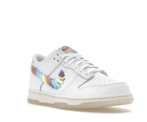 Nike Dunk Low SE Rainbow Lace Swoosh White (GS) - photo 2- Jersey4u