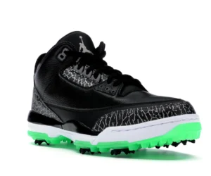 Jordan 3 Retro Golf Black Green Glow - photo 2- Jersey4u