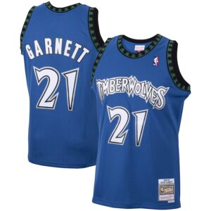 Kevin Garnett Minnesota Timberwolves Mitchell & Ness Big & Tall 2003/04 Hardwood Classics Swingman Jersey - Blue photo 1 Jersey4u