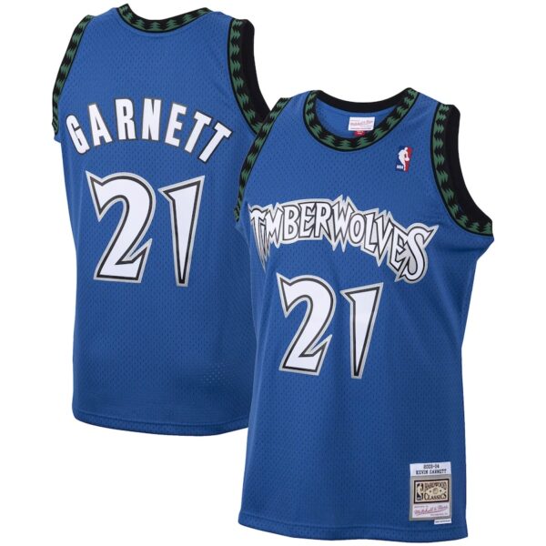 Kevin Garnett Minnesota Timberwolves Mitchell & Ness Big & Tall 2003/04 Hardwood Classics Swingman Jersey - Blue photo 1 Jersey4u