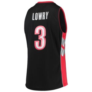 Kyle Lowry Toronto Raptors Mitchell & Ness 2012/13 Hardwood Classics Swingman Jersey - Black photo 3 Jersey4u