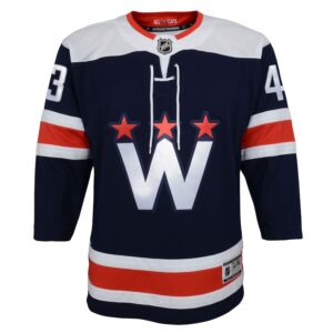 Tom Wilson Washington Capitals Youth 2020/21 Alternate Premier Player Jersey - Navy photo 2 Jersey4u