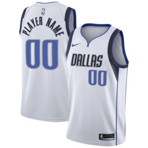 Dallas Mavericks Nike 2020/21 Swingman Custom Jersey - Association Edition - White photo 1 Jersey4u