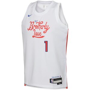 James Harden Philadelphia 76ers Nike Youth 2022/23 Swingman Jersey - City Edition - White photo 2 Jersey4u