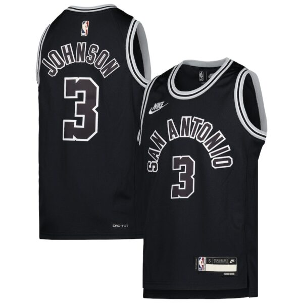 Keldon Johnson San Antonio Spurs Nike Youth 2022/23 Swingman Jersey - Classic Edition - Black photo 1 Jersey4u