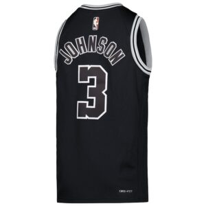 Keldon Johnson San Antonio Spurs Nike Youth 2022/23 Swingman Jersey - Classic Edition - Black photo 3 Jersey4u