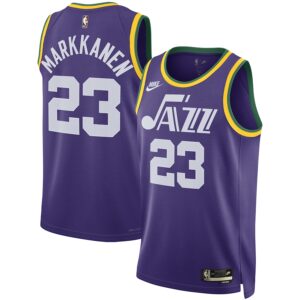 Lauri Markkanen Utah Jazz Nike Unisex 2023/24 Swingman Jersey4u Jersey - Classic Edition - Purple photo 1 Jersey4u