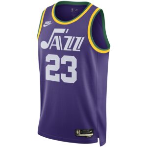 Lauri Markkanen Utah Jazz Nike Unisex 2023/24 Swingman Jersey4u Jersey - Classic Edition - Purple photo 2 Jersey4u