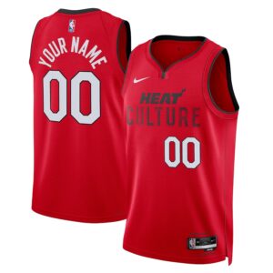 Miami Heat Nike Unisex 2024/25 Custom Swingman Jersey - City Edition - Red photo 1 Jersey4u