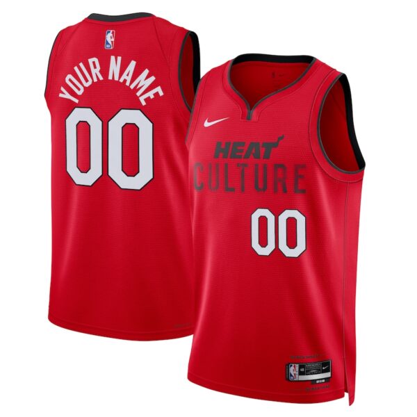 Miami Heat Nike Unisex 2024/25 Custom Swingman Jersey - City Edition - Red photo 1 Jersey4u