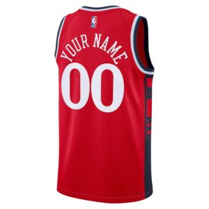 LA Clippers Jordan Brand Unisex 2024/25 Custom Swingman Jersey - Statement Edition - Red photo 3 Jersey4u