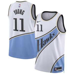 Trae Young Atlanta Hawks Nike Unisex 2024/25 Swingman Player Jersey - City Edition - White photo 1 Jersey4u