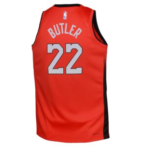 Jimmy Butler Miami Heat Nike Youth 2024/25 Swingman Player Jersey - City Edition - Red photo 3 Jersey4u
