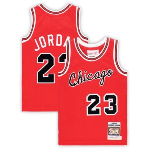 Michael Jordan Chicago Bulls Mitchell & Ness Preschool Hardwood Classics 1984/85 Authentic Swingman Jersey - Red photo 1 Jersey4u