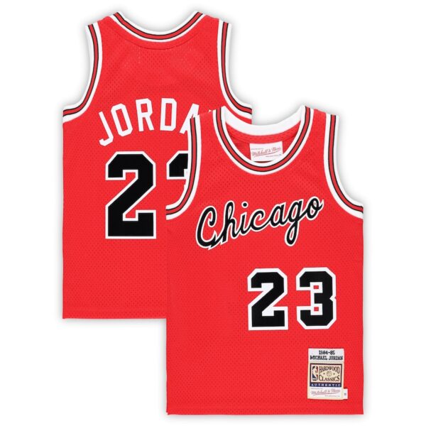 Michael Jordan Chicago Bulls Mitchell & Ness Preschool Hardwood Classics 1984/85 Authentic Swingman Jersey - Red photo 1 Jersey4u