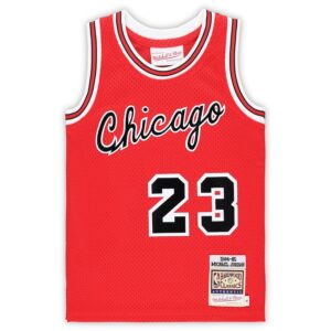 Michael Jordan Chicago Bulls Mitchell & Ness Preschool Hardwood Classics 1984/85 Authentic Swingman Jersey - Red photo 2 Jersey4u
